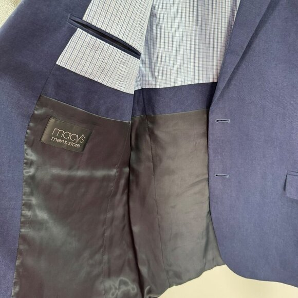 Lauren Ralph Lauren Mens Navy Blue Blazer Size 44L Single-Breasted Classic Fit - Picture 3 of 8